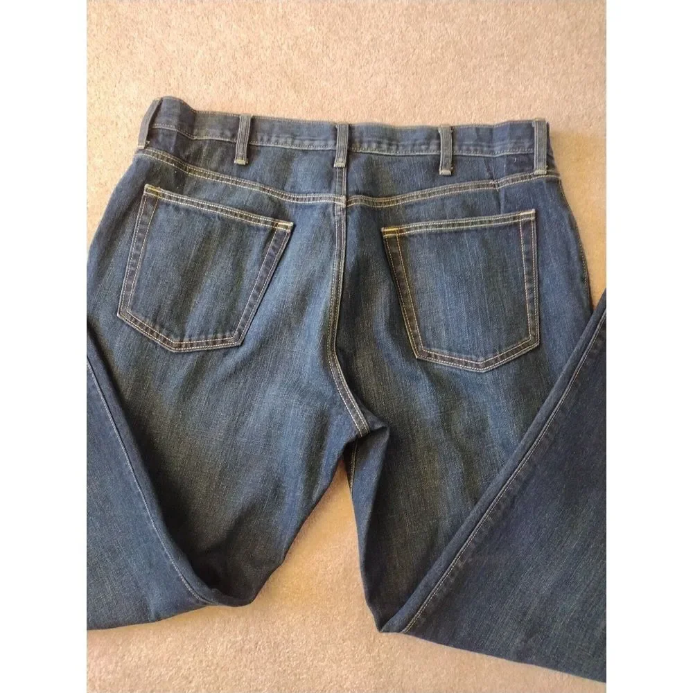 Old Navy Jeans Men 38x32 Blue Denim Loose‎ Fit Dark Wash Casual Travel Vacation